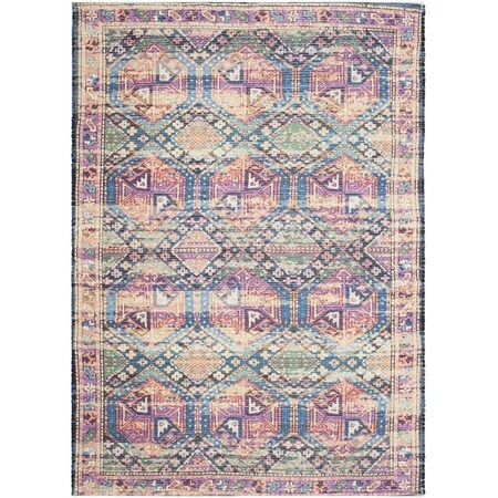 Safavieh Saffron Hand Loomed Rectangle RugPurple & Blue 5 x 8 ft. SFN544V-5